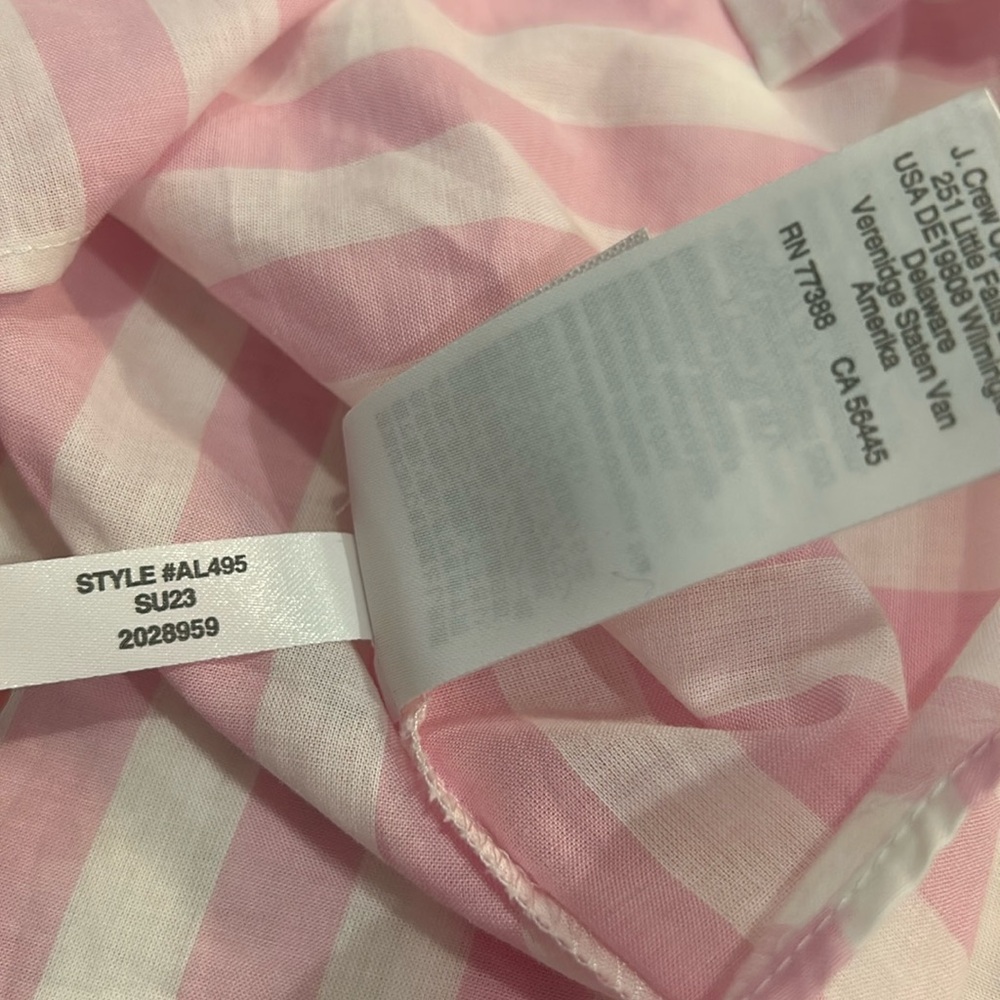 J.Crew Factory Lightweight Cotton Shirt in Signature Fit
Pink White Size M - Picture 10 of 11